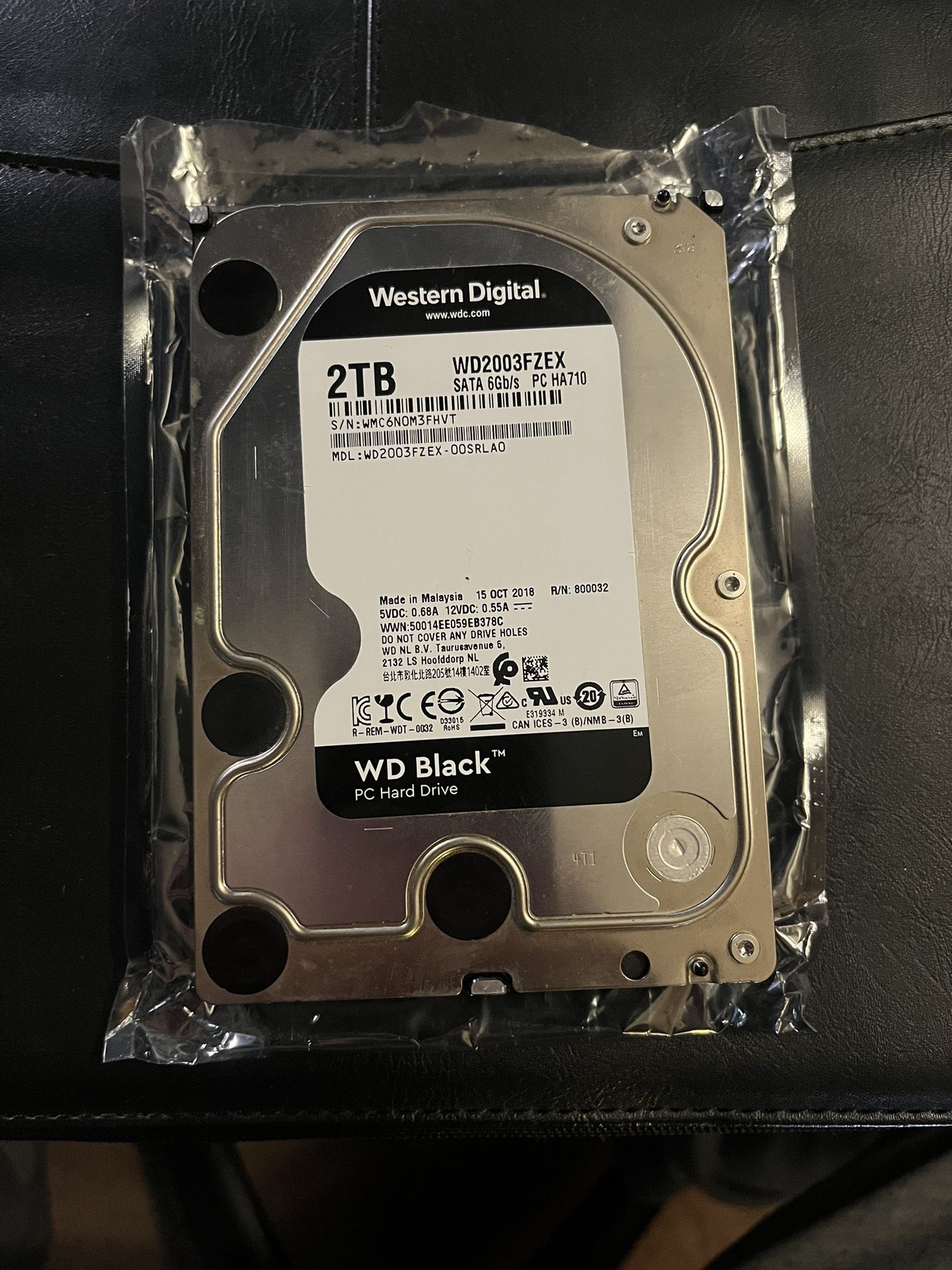 WD Black 2TB Hard Drive