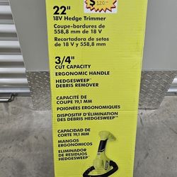 New 18V Ryobi 22" hedge trimmer