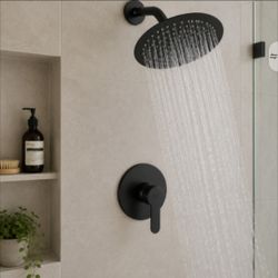 8 Inch Round Shower Head With Valve