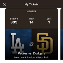 Padres vs. Dodgers — Monday, 6/9