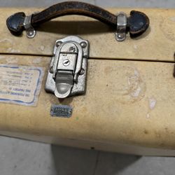 Vintage Suitcase / Trunk – Old Style Storage has original label with Tacoma, WA address  C PO
