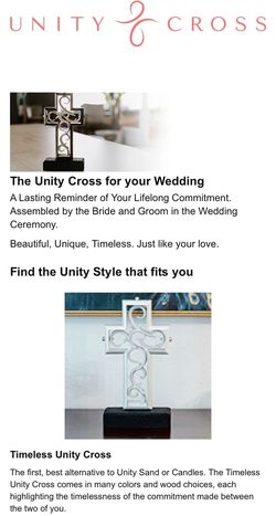 Brand New Unity Cross For Weddings