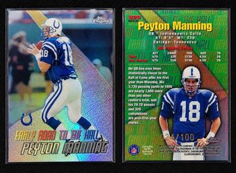 Peyton Manning 1999 Topps Chrome Refractor #/100