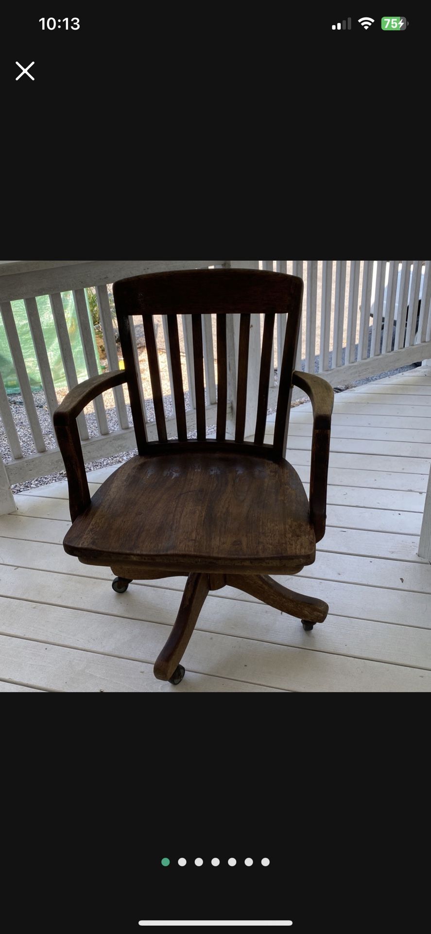 Antique Old Wooden Chair 1943