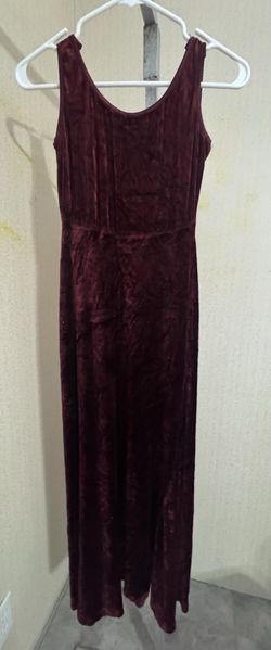 Velvet Maxi Dress Burgundy