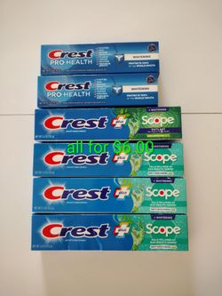 Crest toothpaste 5.4oz , 4.3oz
