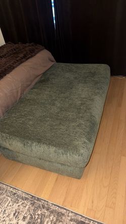 New olive green ottoman