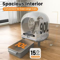 Self-Cleaning Litter Box, 90L AutomaticLitter Box 