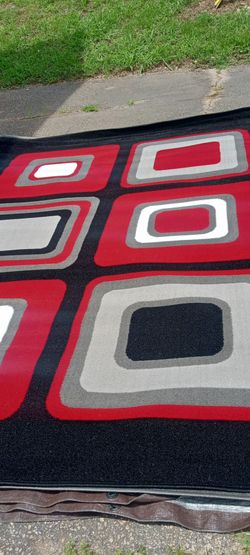 New 5/7 area rug thick and elegant