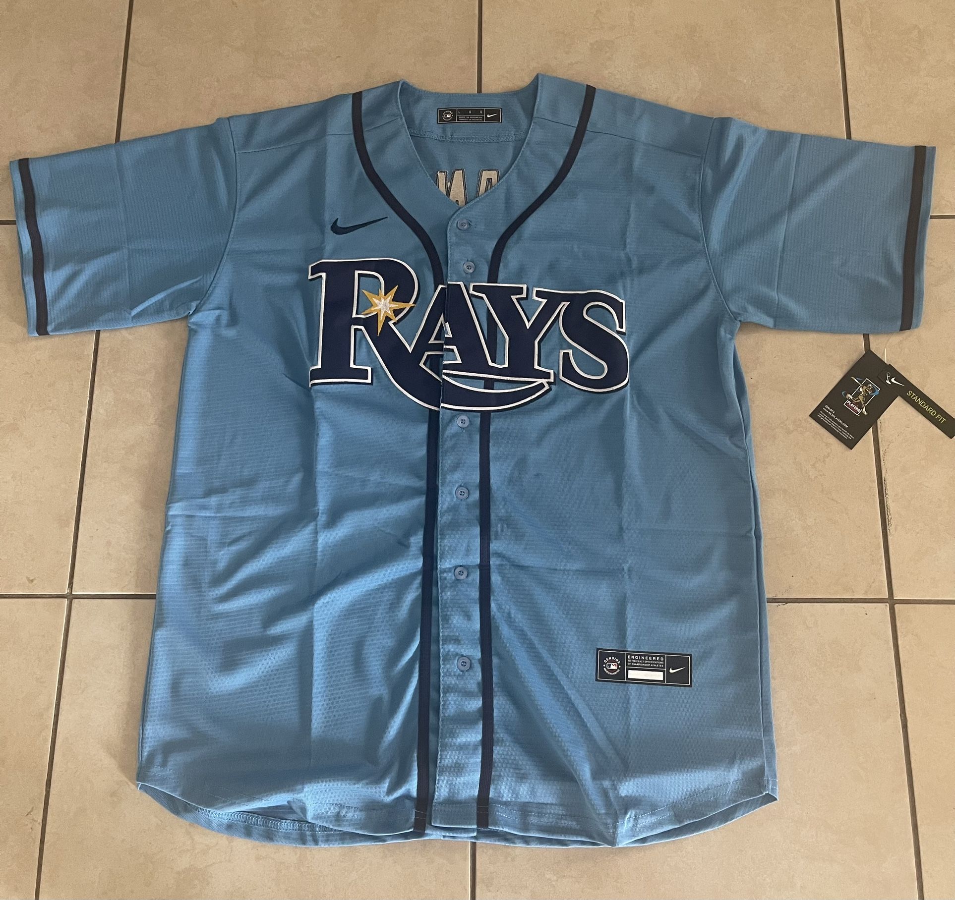 Wander Franco #5 Tampa Bay Rays Light Blue Jersey New 2022 for