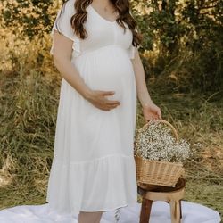 White Maternity Dress