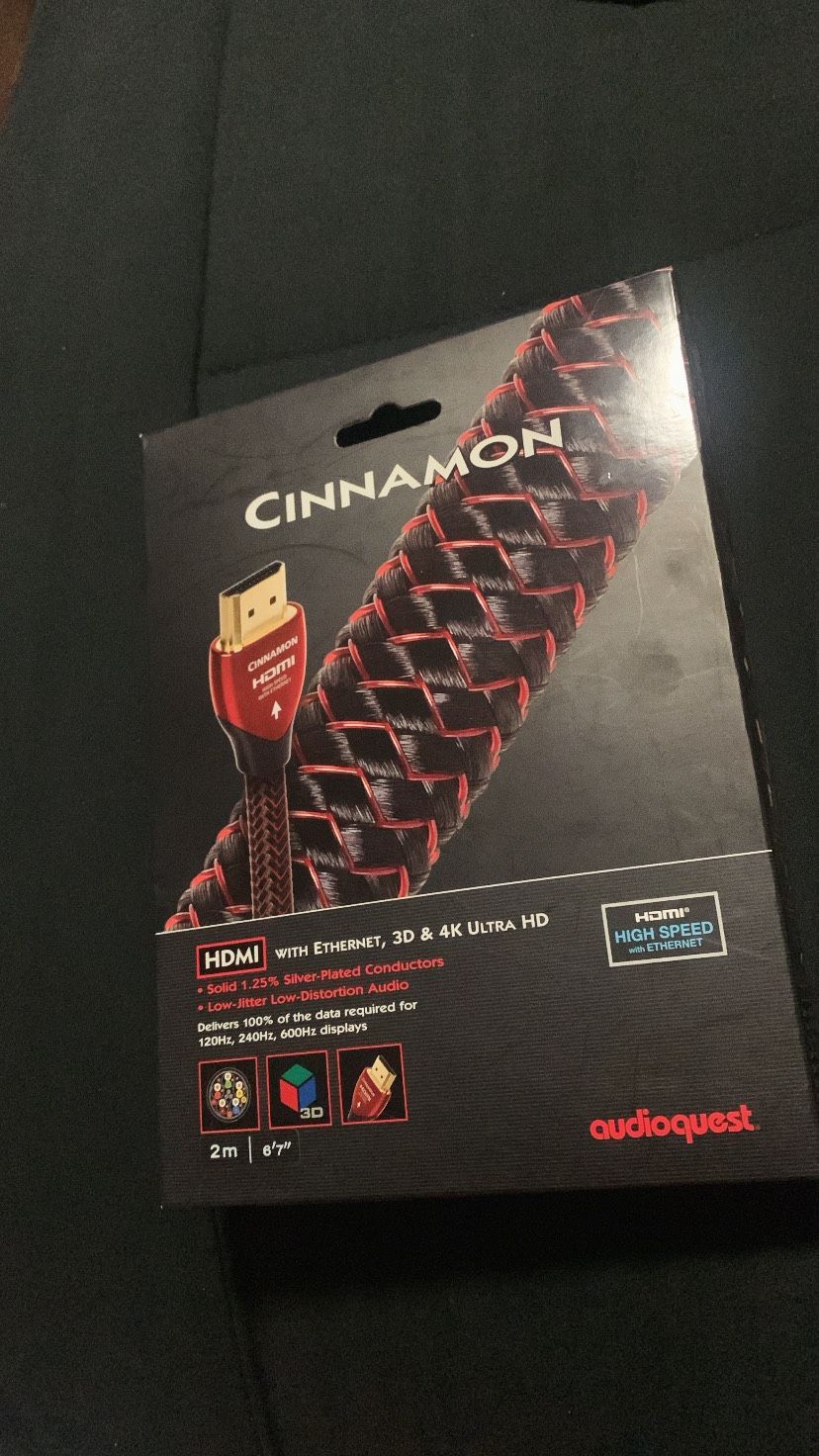 Set Of 3 Cinnamon hdmi Audioquest Cables