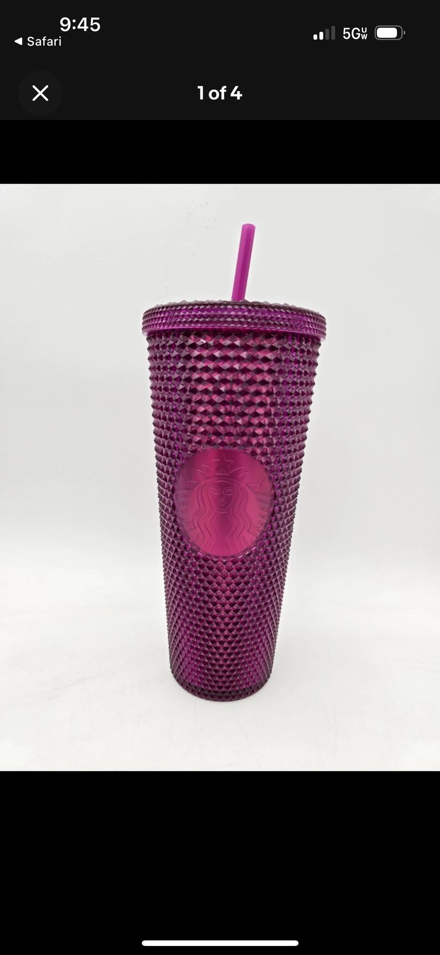 Starbucks Berry Bling Cup Iridescent Studded Cold Tumbler Venti