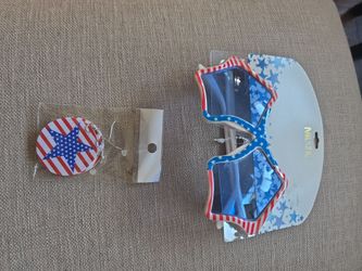 New 4th of july star sunglasses and earrings set hemet
