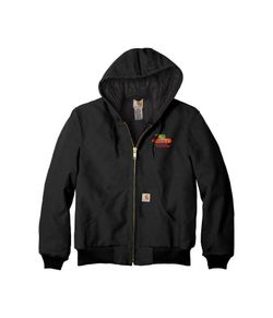 NEW Carhartt USA-Made J140 BLK 2XL Flannel-lined Hooded Jacket