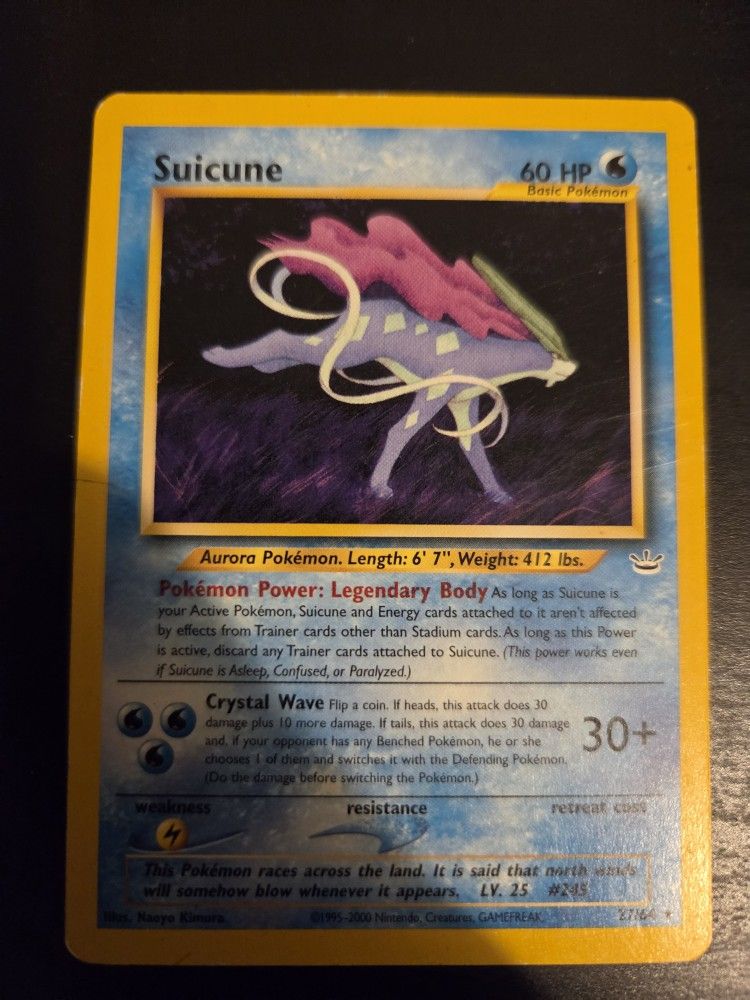 Suicune Non Holo Pokémon Card