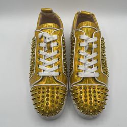 Christian Louboutin Spike Accents Patent Leather Sneakers  EUR 42 1/2 US 9.5 Men