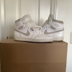 USED Mens Sz 7/Wmns 8.5 Nike Air Jordan 1 High 85’ White/Neutral Grey 2021 BQ4422-100 Basketball Shoes **Located In Agoura Hills**