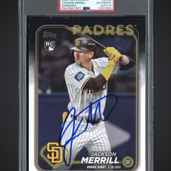 Jackson Merrill Signed 2024 Topps Oversized Jumbo Card PSA 10 Auto SD PADRES FS