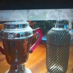 Antique Silver Coffee Maker And Silver Spritzer They're All From The 1940s Both Of Them Very Old 150 For Both