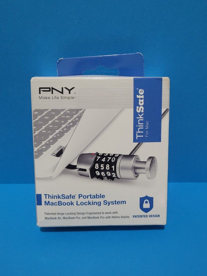 PNY ThinkSafe Portable MacBook Locking System P-TSAL1-RB Lock Mac Air Pro