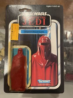 Look at this bad boy Vintage Star Wars Return of the Jedi Emperor’s Royal guard 65A back. $300 in the shop.