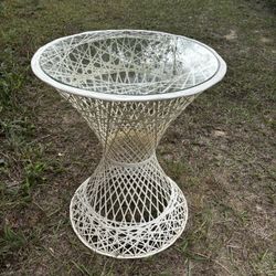 Woven Glass Top Fiberglass Stand