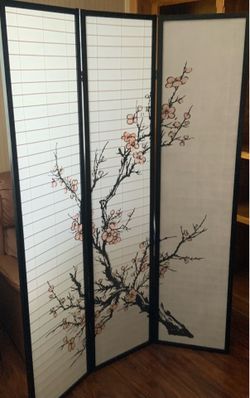 Room Divider Screen, Black