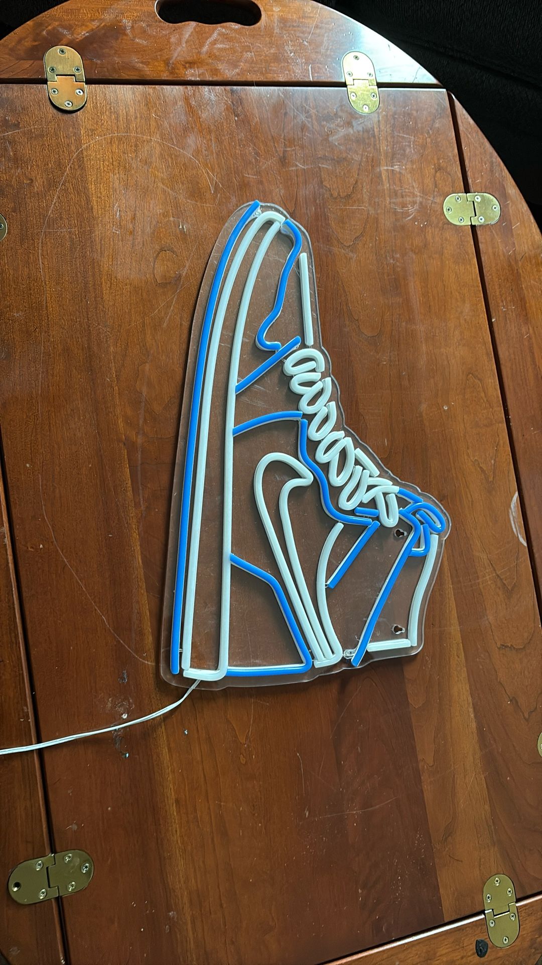 NK Blue Boot Sneakers Shoes" Neon Sign