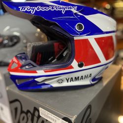 New Troy Lee Blue White And Red Yamaha Off Road Dirt Bike Motorcycle Helmet $350
