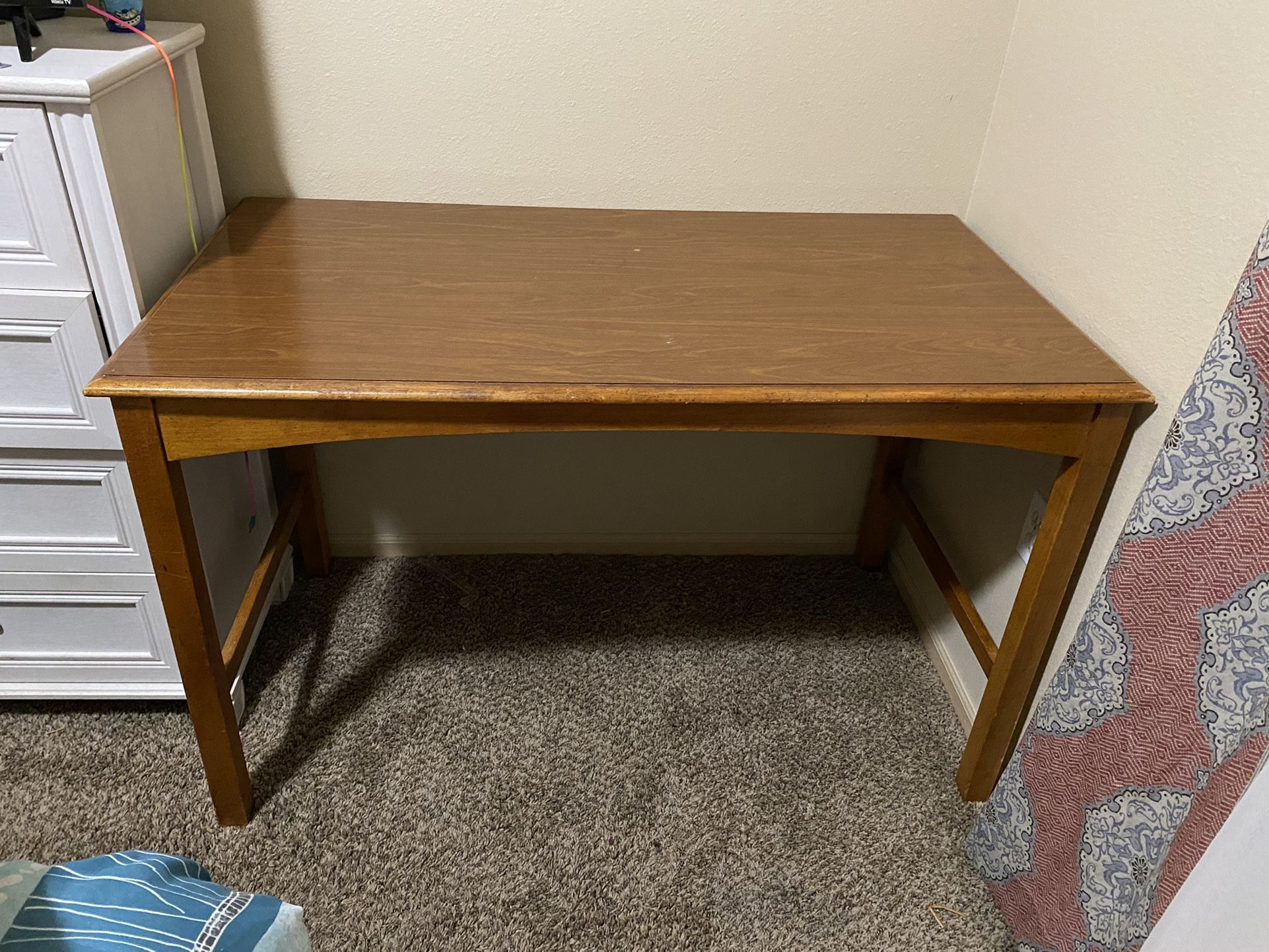 Solid Wood Desk Or Table   26”  depth  30” height 48” width