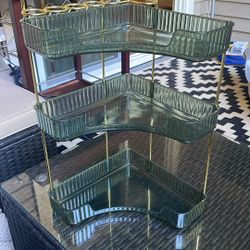 3 Tier Corner Bathroom Organizer Countertop, Vanity Makeup Organizer