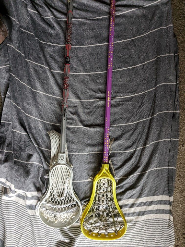 Two Lacrosse Sticks