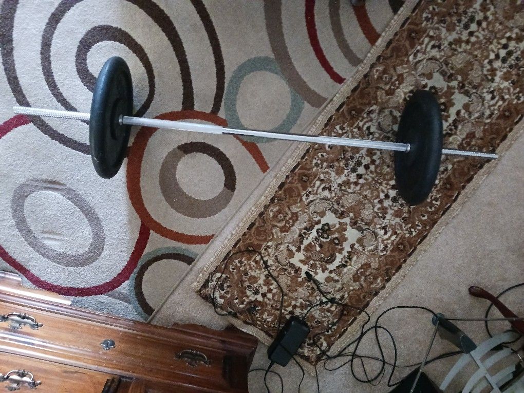 Dumbbells 50 40 Lbs Each 110 Lb Barbell REAL CAST IRON for Sale