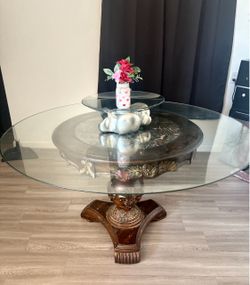 Glass dining table