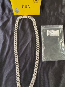 22 inch Cuban moissanite chain