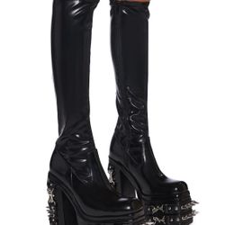Total Bondage Stretch Spiked Platform Boots (dolls Kill)