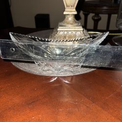 Gorgeous Waterford Crystal Lismore Scalloped Bowl with pointy edges in EUC