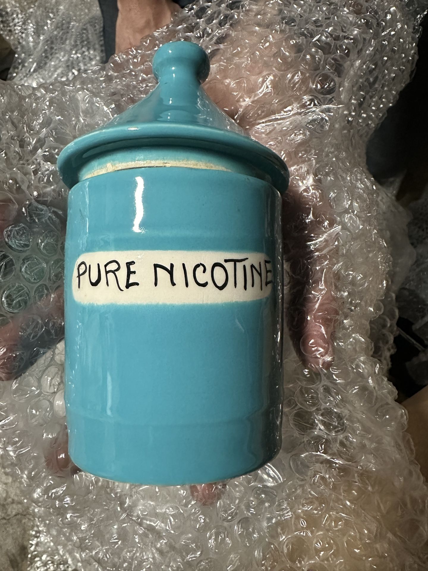 Vice Jar Pure Nicotine canister designed by Raymor in the 1950s With Signature