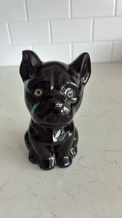 Cute ceramic black dog