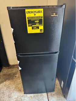 Black medium size refrigerator