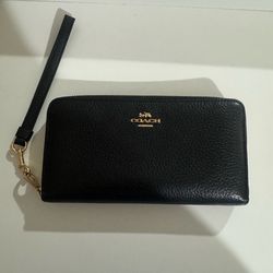 Black and Gold coach wallet/purse