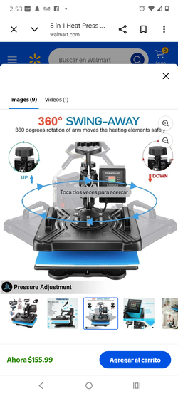 4.4 estrellas de 51 opiniones
(4.4)|
51
Máquina de Prensa de Calor 8 en 1, Combo de Máquina de Transferencia de Calor Multifuncional Digital de 12" x