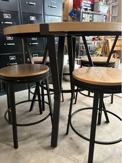 High top table and chairs