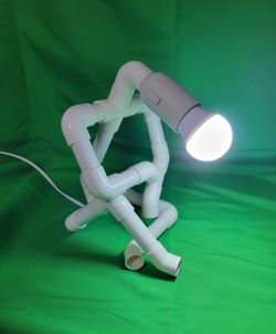 Unique Handmade PVC Pipe Robot Figure Lamp