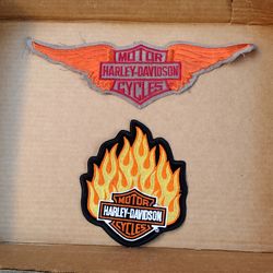 2- Large Harley Davidson Patches