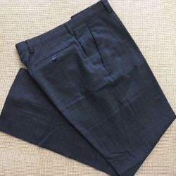 Banana Republic Tailored Fit Blue Plaid Dress Slacks