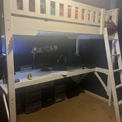 Twin bed desk combo mattress including