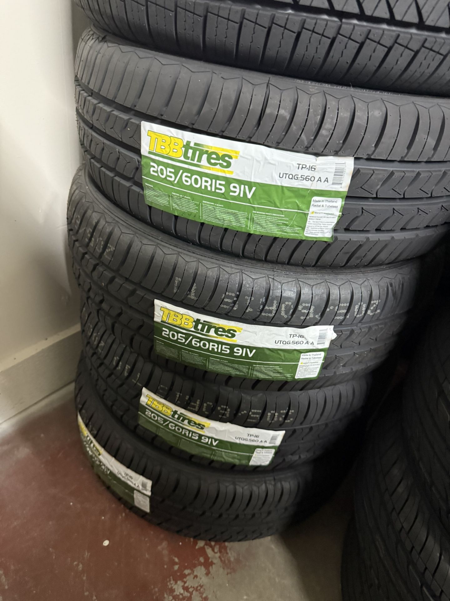BRAND NEW TIRES 205/60r15 TBB ALL SEASON FOR SALE SET OF 4 TIRES $265 WITH INSTALLATION AND BALANCING 