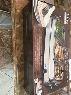 Elite Platinum Triple Buffet Server & Warming Tray